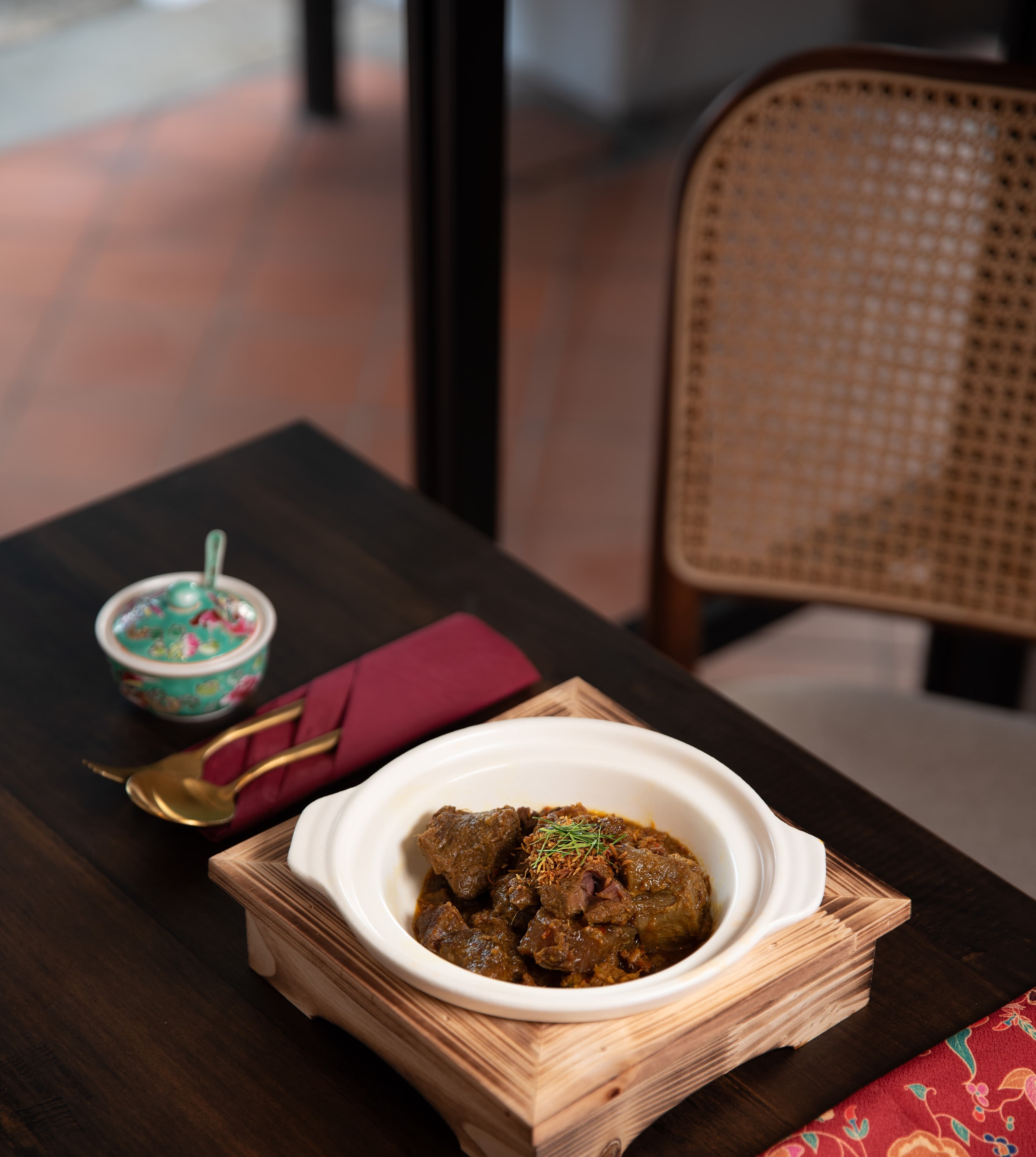 Beef rendang hero dish